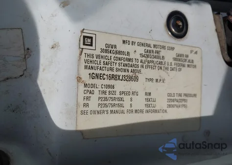 1999 Chevrolet Suburban 1500 Lt from USA, damaged, VIN 1GNEC16R8XJ328609